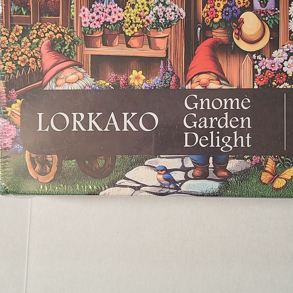 Lorkako Gnome Garden Delight Puzzle 1000 Piece Puzzle NIB Sealed - Picture 5 of 6